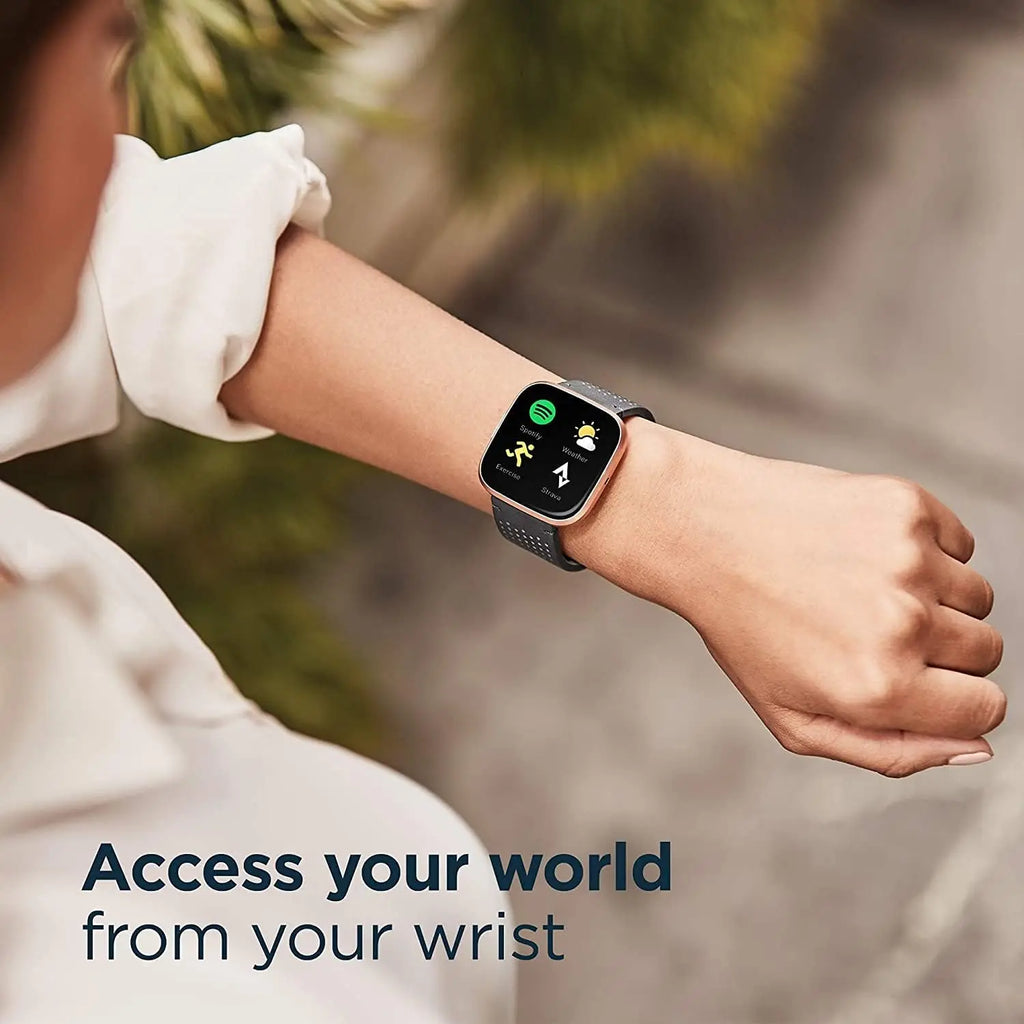 Fitbit Versa 2 Gesundheits- und Fitness-Smartwatch mit Herzfrequenz, Musik, integriertem Alexa, Schlaf- und Schwimm-Tracking, Schwarz/Carbon